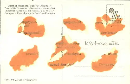 Rubi Gasthof Rubihorn Kat. Oberstdorf