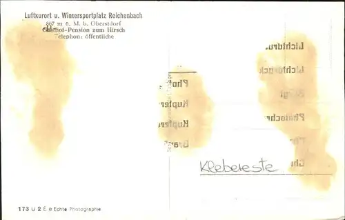 wz29270 Reichenbach Oberstdorf Entschenkopf Nebelhorn Rubihorn Kategorie. Oberstdorf Alte Ansichtskarten