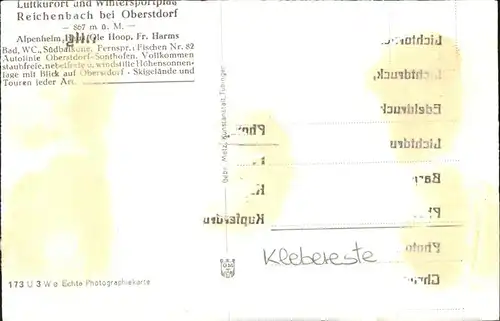 wz29271 Reichenbach Oberstdorf Weg zur Gaisalpe Nebelhorn Kategorie. Oberstdorf Alte Ansichtskarten