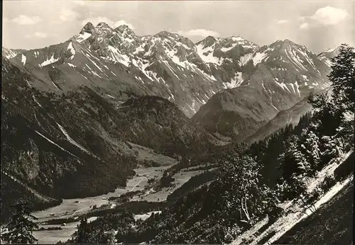 Birgsau Stillachtal Bergpanorama Kat. Oberstdorf