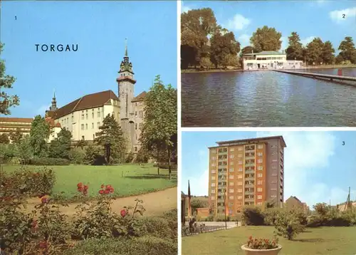 Torgau Schloss Hartenfels Schwimmbad Hochhaus Kat. Torgau