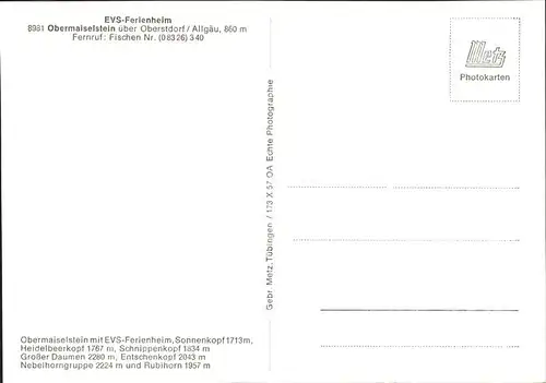 Obermaiselstein EVS Ferienheim Kat. Obermaiselstein