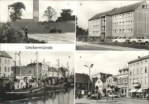 Ueckermuende Ehrenmal Poliklinik Boot Hafen Karl Marx Platz Kat. Ueckermuende