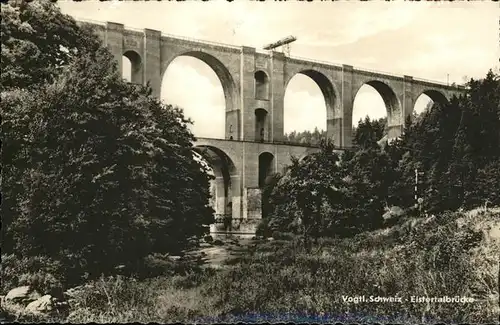 Jocketa Elstertalbruecke Viadukt Vogtl. Sachsen Kat. Poehl Vogtland