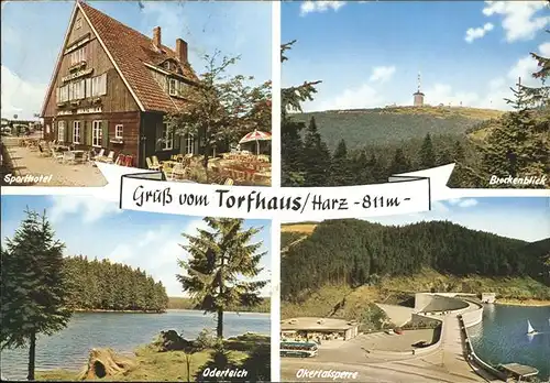 Torfhaus Harz Brockenblick Okertalsperre Oderteich Sporthotel Kat. Altenau