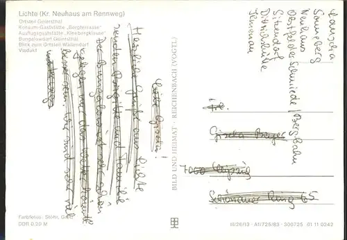 Lichte Kr. Neuhaus Rennwg Geiersthal Kleebergklause Kat. Lichte