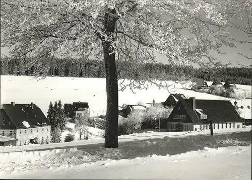 Tellerhaeuser Wintersportgebiet Erzgebirge Schnee Kat. Breitenbrunn Erzgebirge