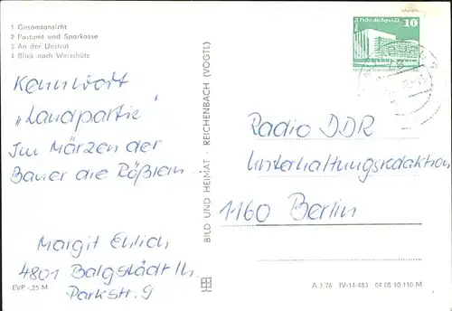 Laucha Unstrut Postamt Sparkasse Weischuetz Kat. Laucha Unstrut