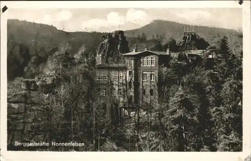 Jonsdorf Berggaststaette Nonnenfelsen Kat. Kurort Jonsdorf