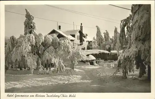 Inselsberg Schmalkalden Hotel Grenzwiese Winter Kat. Schmalkalden