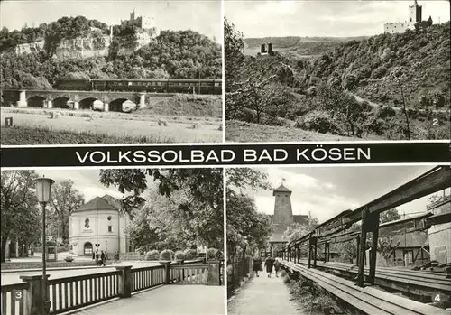 Bad Koesen Eisenbahn Bruecke Rudelsburg Sanatorium Ernst Thaelmann Kat. Bad Koesen