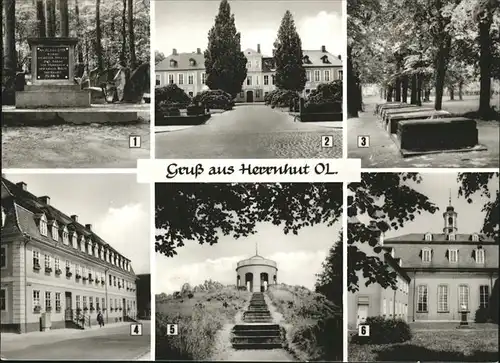 Herrnhut Denkstein Vogtshof Hutberg Kirchsaal Zinzendorf Graeber  Kat. Herrnhut