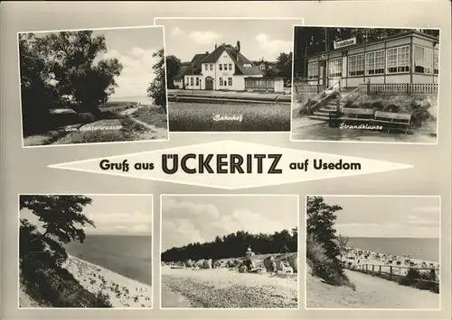 ueckeritz Usedom Strandklause Bahnhof  Kat. ueckeritz Usedom