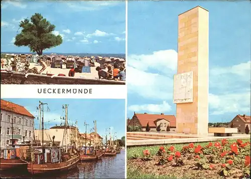 Ueckermuende Haffbad Hafen Sowjetisches Ehrenmal Kat. Ueckermuende