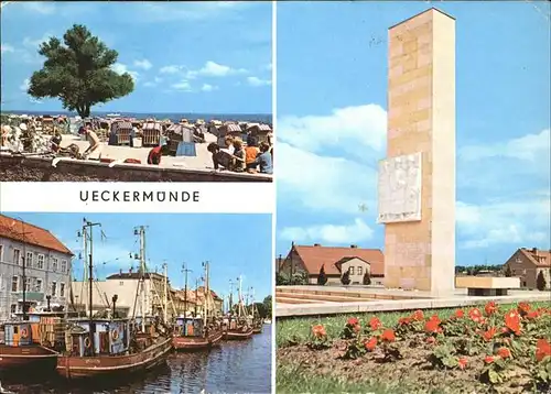 Ueckermuende Haffbad Hafen Sowjetisches Ehrenmal Kat. Ueckermuende