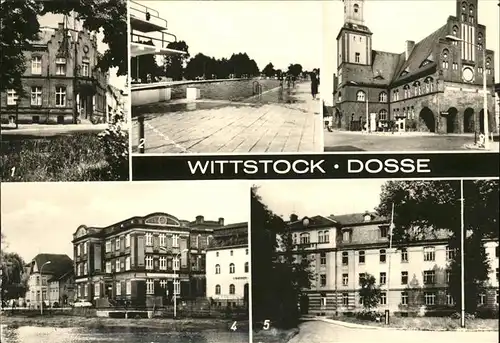 Wittstock Dosse Postamt Schwimmbad Rathaus Dosse Teich Walter Schulz Platz Pflegeheim Kat. Wittstock