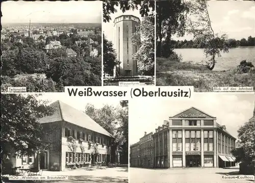 Weisswasser Oberlausitz Jahnbad Kaufhaus Waldhaus am Braunsteich Wasserturm Kat. Weisswasser