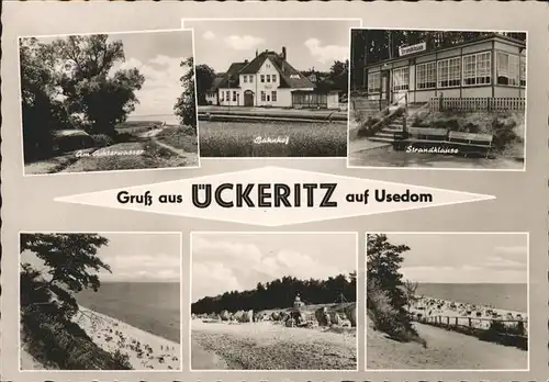 ueckeritz Usedom Strandklause Bahnhof  Kat. ueckeritz Usedom