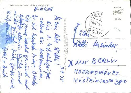 Edelsberg Weissenberg Kat. Weinbach