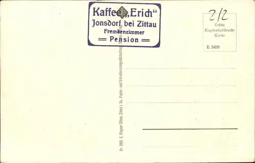 Jonsdorf Kaffee Erich Pension Kat. Kurort Jonsdorf