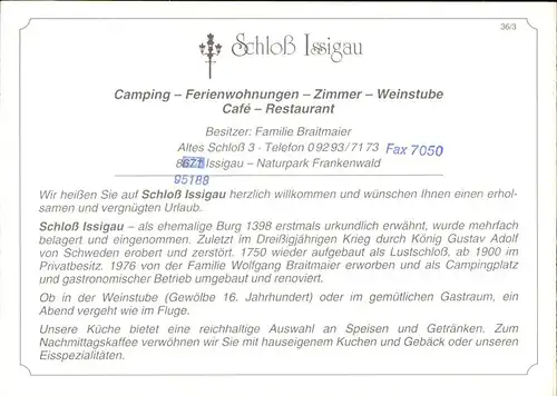 Issigau Schloss Camping Kat. Issigau