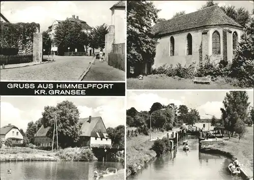 Himmelpfort Stadtmauer Am Kanal Schleuse Klosterkirche Kat. Fuerstenberg