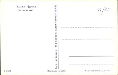 Hartha Doebeln Hexenhaeusel Kat. Hartha Doebeln