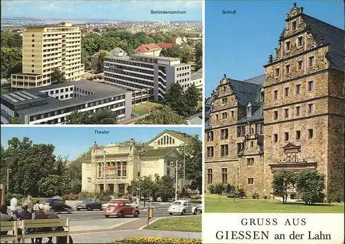 Giessen Lahn Theater Schloss Behoerdenzentrum Hochhaus Kat. Giessen