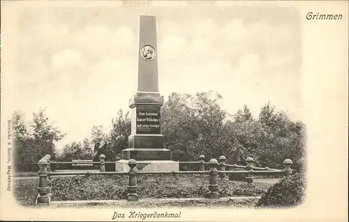 Grimmen Kriegerdenkmal Kat. Grimmen