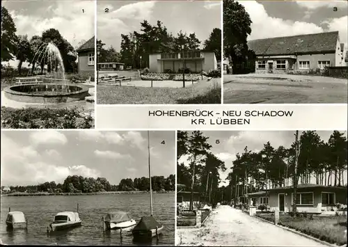 Hohenbrueck-Neu Schadow Brunnen Boote Camping Gasthaus Treue Kat. Maerkische Heide