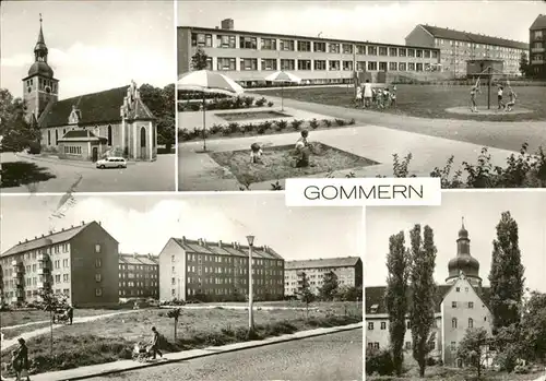 Gommern Plattenbau Autos Kinder Schloss Lehrlingswohnheim Kat. Gommern