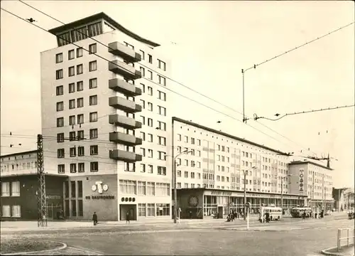 Gera Strasse der Republick Busse Plattenbau Kat. Gera