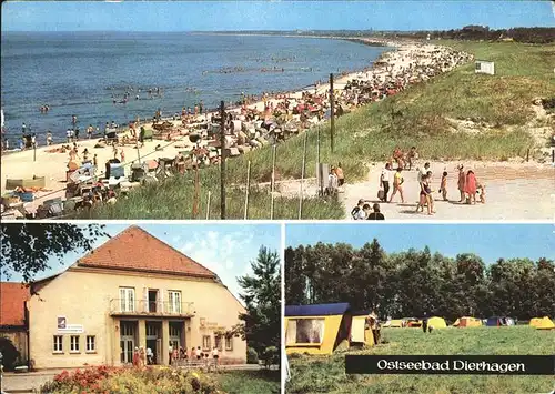 Dierhagen Ostseebad Zeltplatz Strand FDGM-Heim Ernst Moritz Arndt Kat. Dierhagen Ostseebad