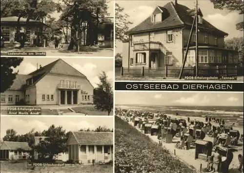 Dierhagen Ostseebad FDGB Erholungsheime Strand Ladenstrasse