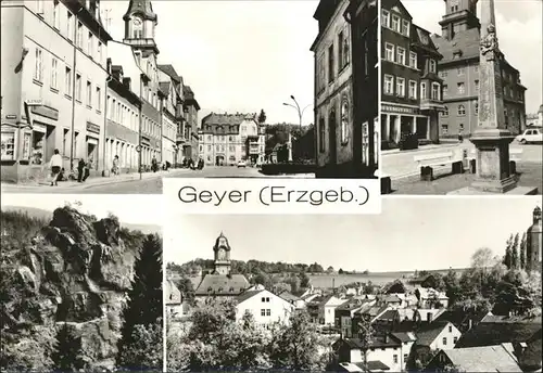 Geyer Postsaeule Karl-Marx-Platz Kat. Geyer