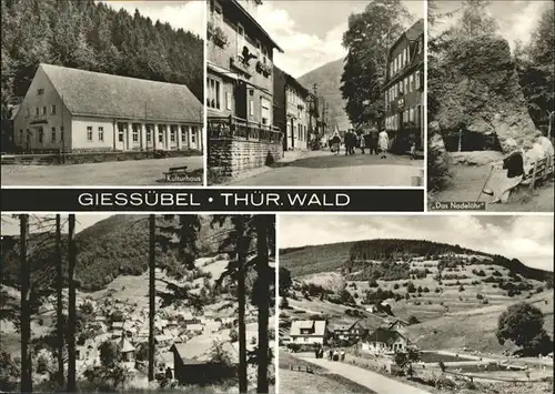 Giessuebel Schleusegrund Nadeloehr Kulturhaus / Schleusegrund /Hildburghausen LKR