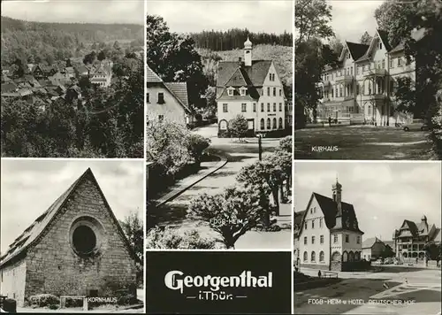 Georgenthal Gotha Kurhaus Kornhaus Hotel Deutscher Hof Kat. Georgenthal