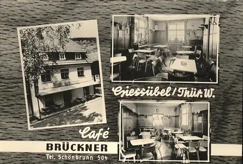 Giessuebel Schleusegrund Cafe Brueckner / Schleusegrund /Hildburghausen LKR