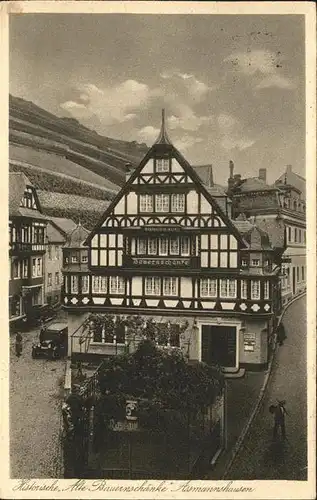 Ruedesheim Rhein Alte Bauernschaenke Hotel Weingrosshandlung Kat. Ruedesheim am Rhein