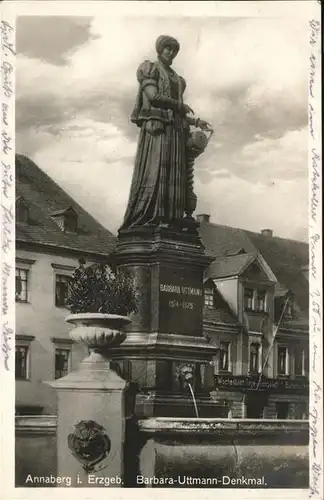 Annaberg-Buchholz Barbara Uttmann Denkmal Kat. Annaberg