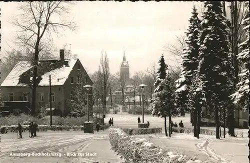 Annaberg-Buchholz Stadt Winter Schnee Kat. Annaberg