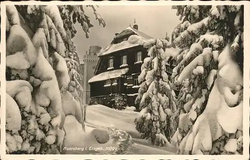 Auersberg Wildenthal Erzgebirge Schnee Winter Kat. Eibenstock