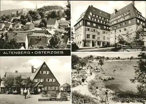Altenberg Erzgebirge Osterzgeb., Sommerbad, Galgenteich, Sanatorium / Geising /Saechsische Schweiz-Osterzgebirge LKR