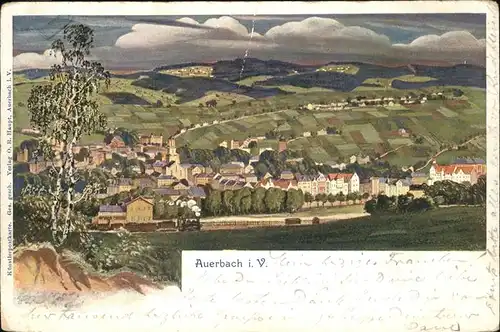 Auerbach Vogtland Kuenstlerpostkarte Kat. Auerbach