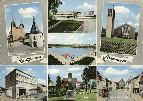 Aldenhoven Juelich Freibad Kreissparkasse Gnadenkapelle Alte Turm Strasse / Aldenhoven /Dueren LKR
