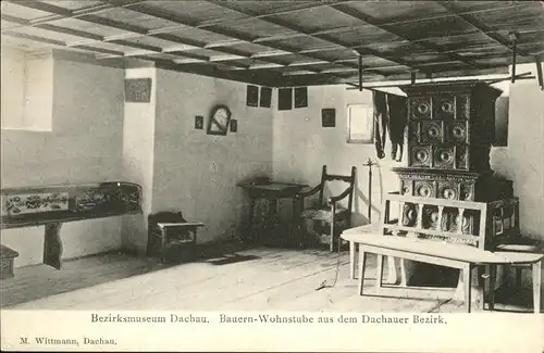 Dachau Bezirksmuseum Bauern-Wohnstube Kat. Dachau