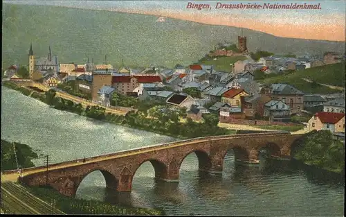 Bingen Rhein Drususbruecke Kat. Bingen am Rhein