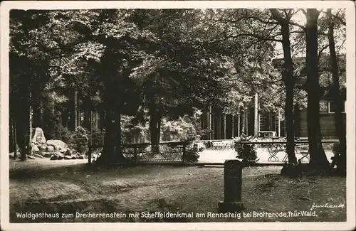 Brotterode Waldgasthaus zum Dreiherrenstein Kat. Brotterode