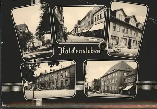Haldensleben Bahnhof August-Bebel-Strasse Post Bahnhofshotel Kat. Haldensleben