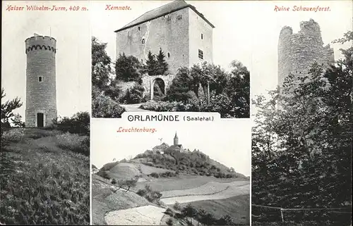 Orlamuende Kemnate Kaier-Wilhelm-Turm Ruine Schauenforst Kat. Orlamuende
